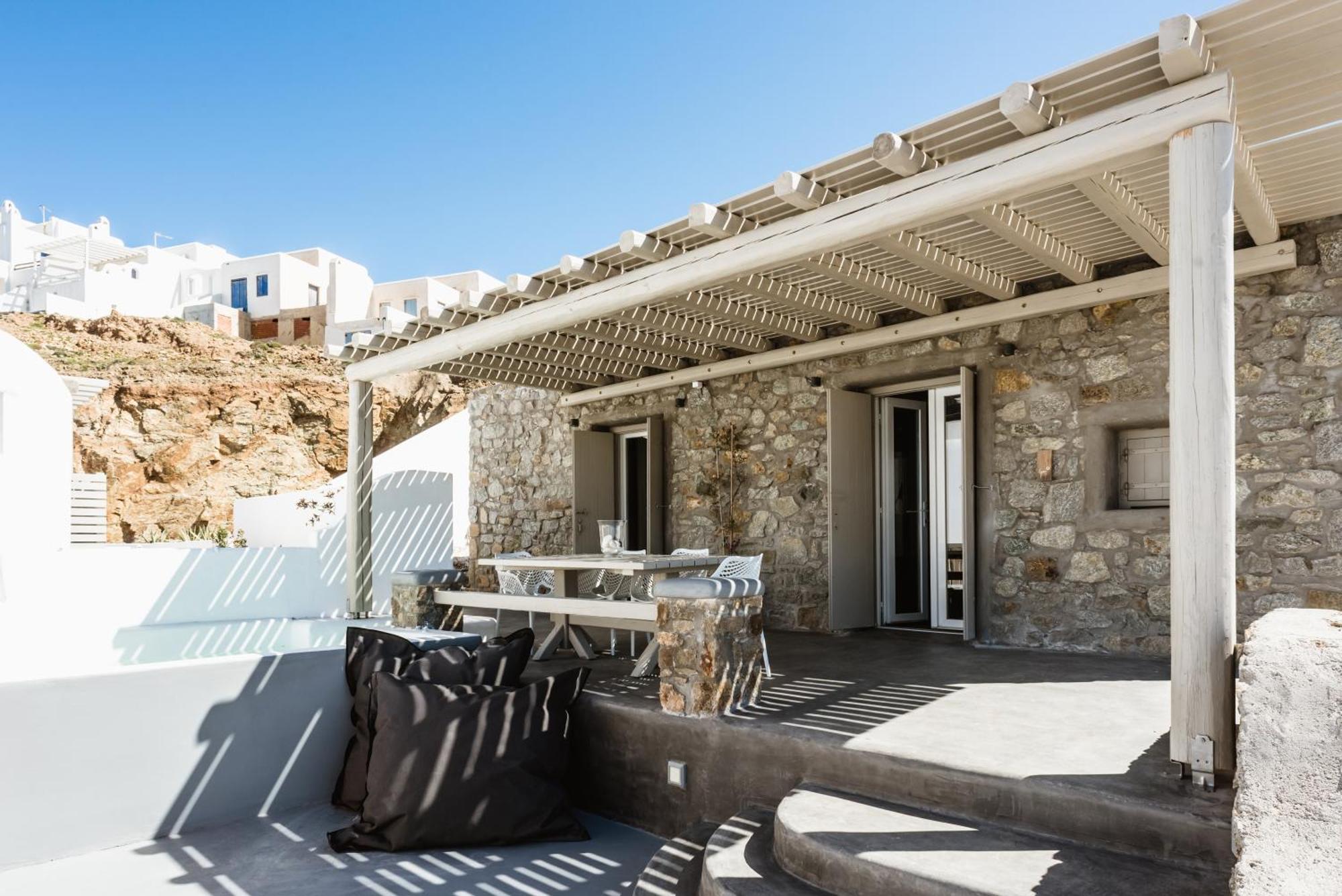 Mykonos Residence Villas & Suites Merchia Beach Bagian luar foto