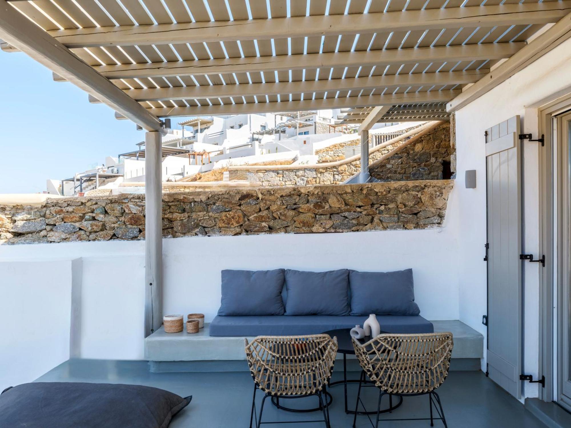 Mykonos Residence Villas & Suites Merchia Beach Bagian luar foto
