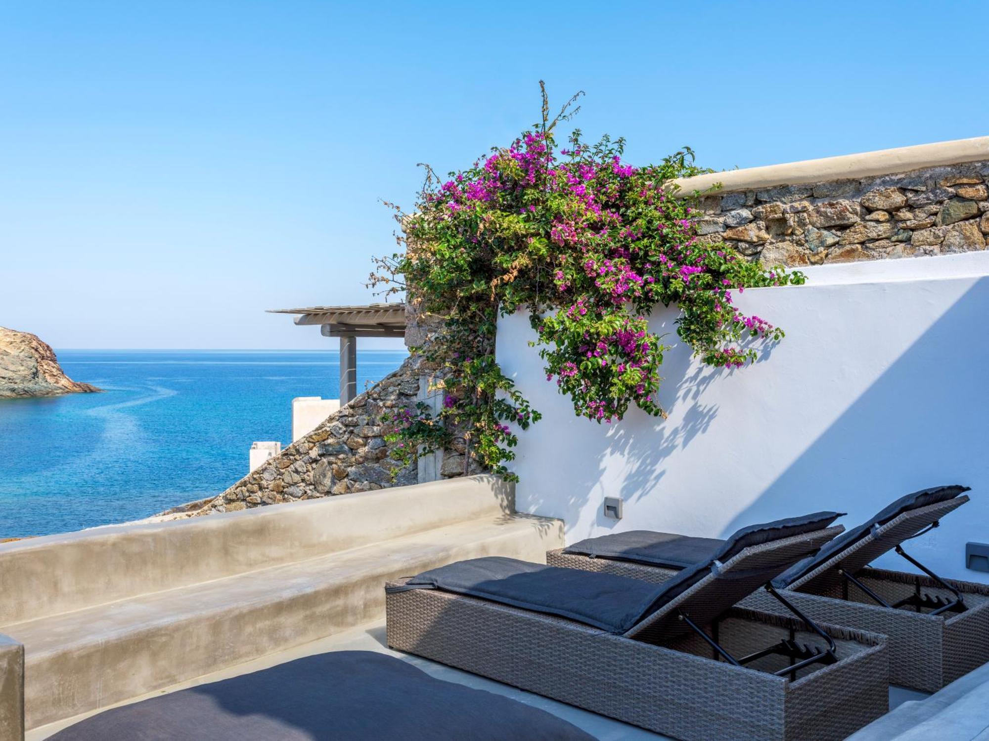 Mykonos Residence Villas & Suites Merchia Beach Bagian luar foto