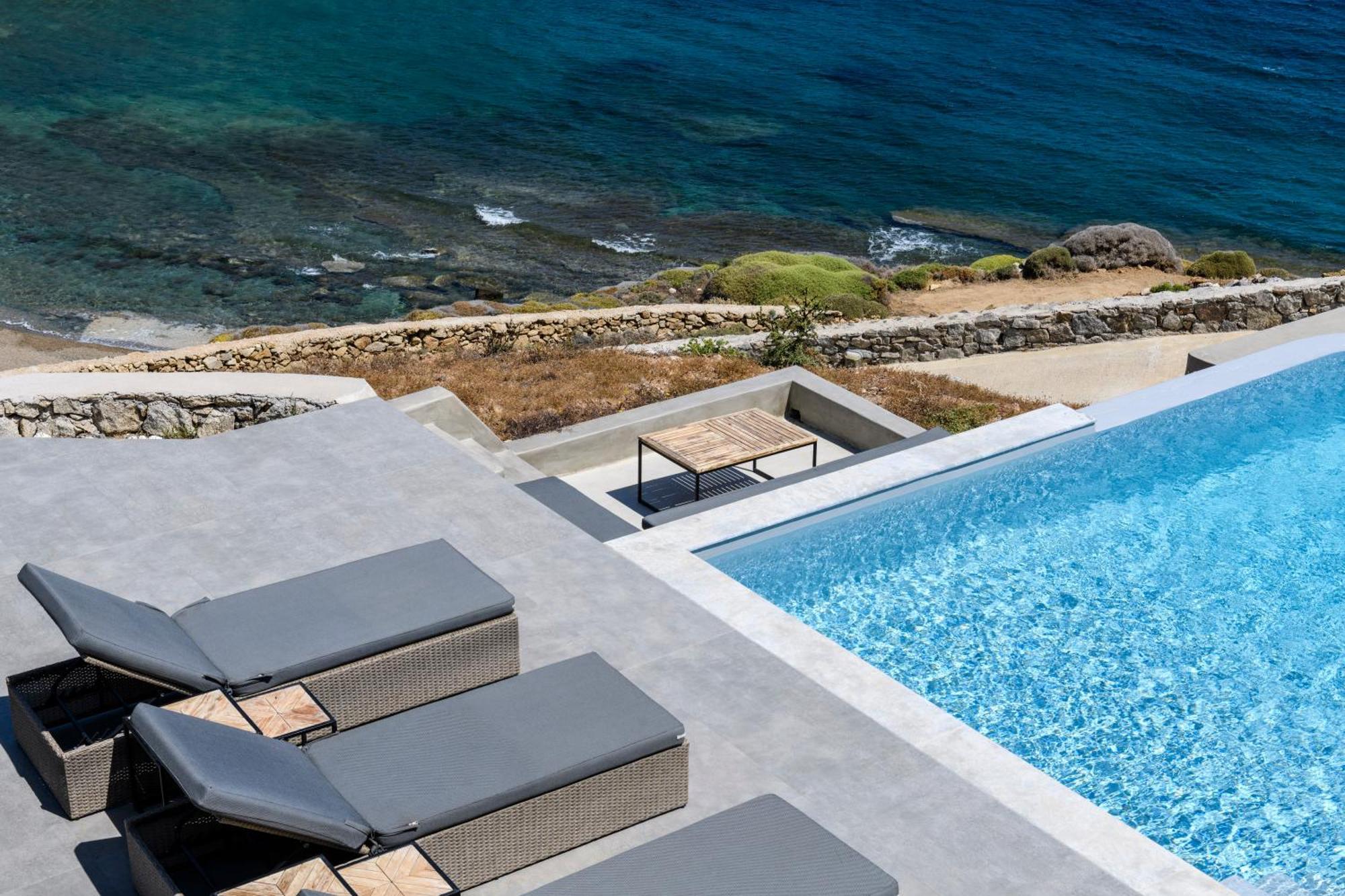 Mykonos Residence Villas & Suites Merchia Beach Bagian luar foto