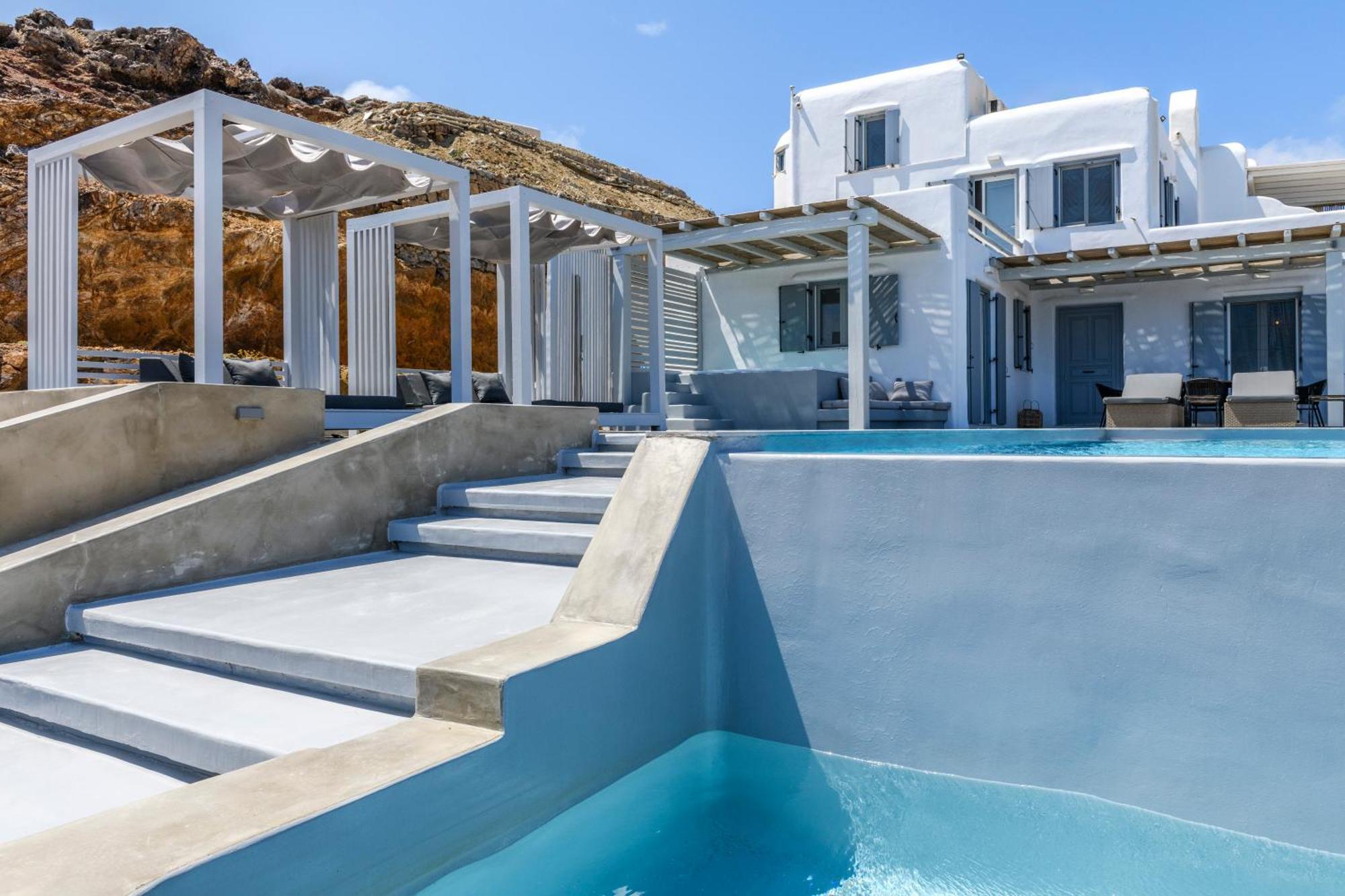 Mykonos Residence Villas & Suites Merchia Beach Bagian luar foto