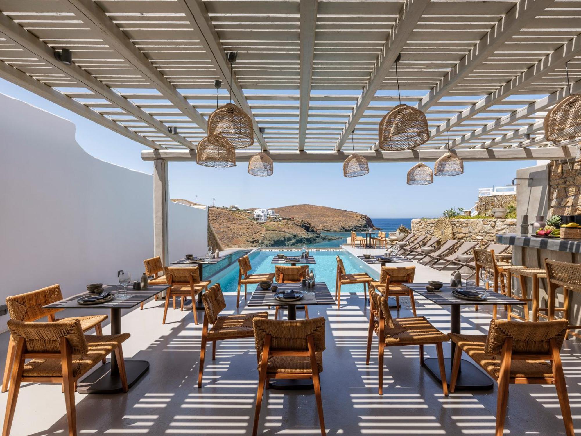 Mykonos Residence Villas & Suites Merchia Beach Bagian luar foto