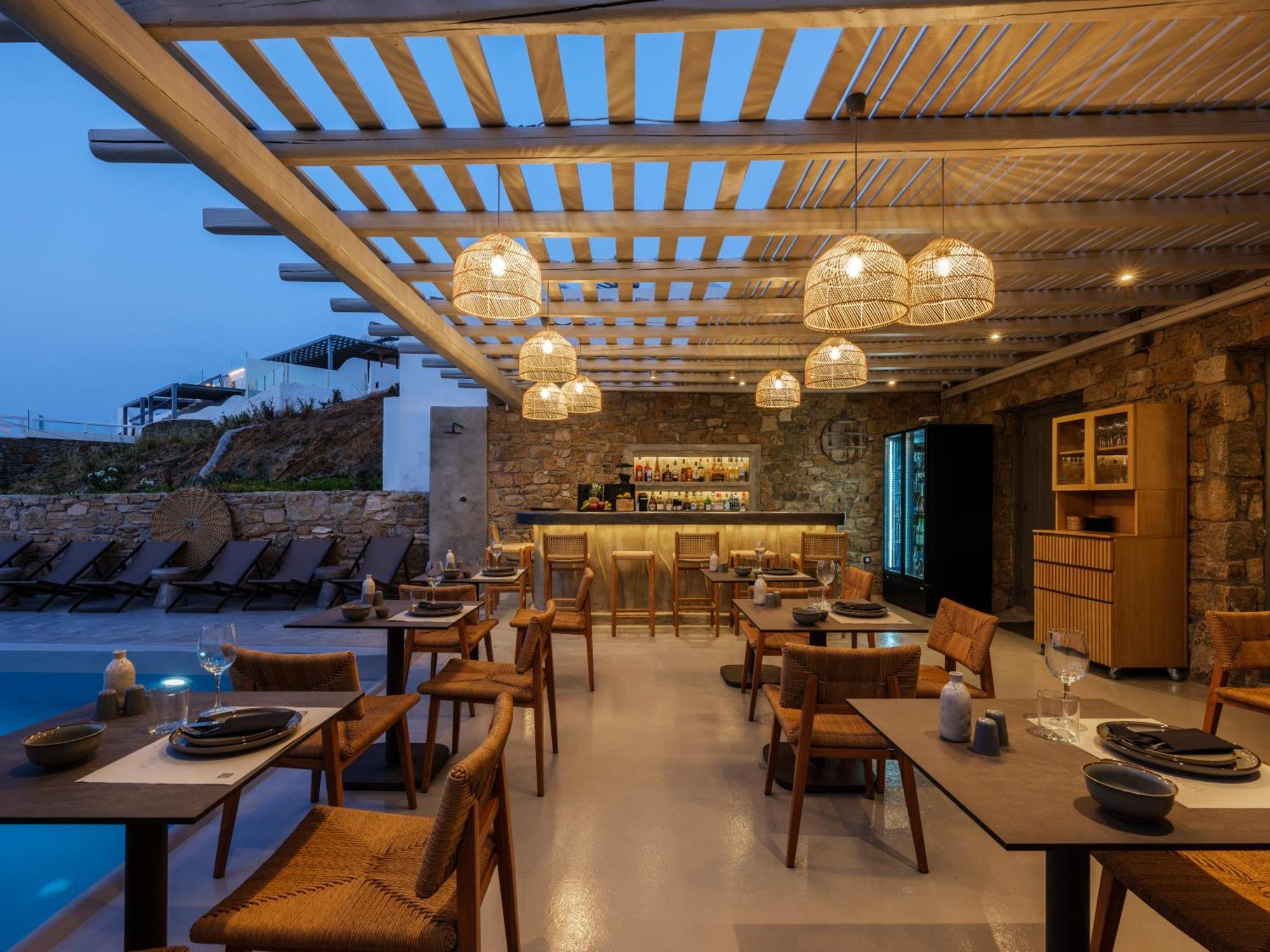 Mykonos Residence Villas & Suites Merchia Beach Bagian luar foto