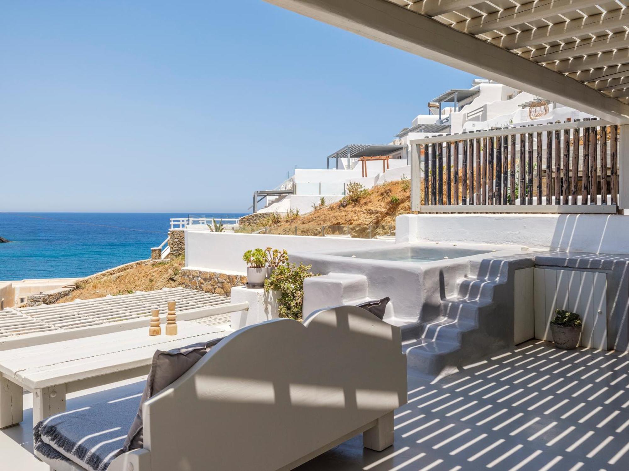 Mykonos Residence Villas & Suites Merchia Beach Bagian luar foto
